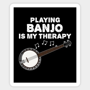 Playing Banjo Is My Therapy, Banjoist Funny Sticker